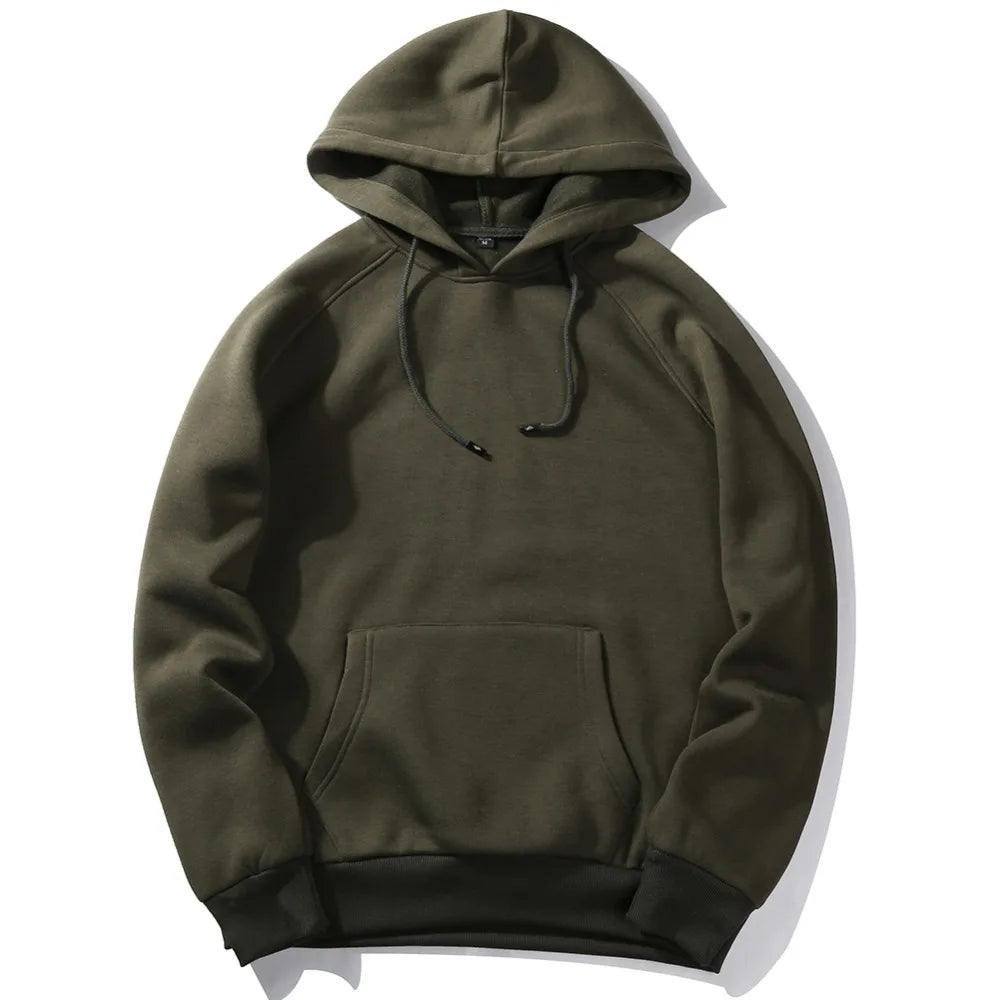 Warm Fleece Hoodies Men Sweatshirts Multiple Colors Hip Hop Streetwear