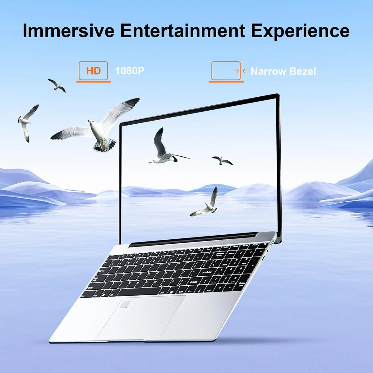 15.6" Portable Laptop 32GB Ram DDR4 2TB SSD Windows 11 Notebook Pc Gamer Intel N5095 Office Computer with Backlit Fingerprint